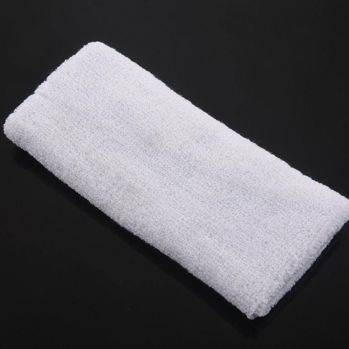 Sports Cotton Basketball Long Wristband Elbow Guard Pad Sweat Band Sports, White