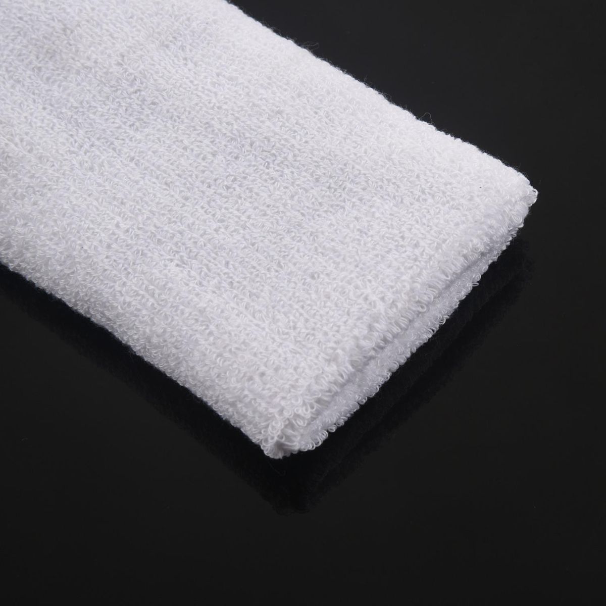 Sports Cotton Basketball Long Wristband Elbow Guard Pad Sweat Band Sports, White