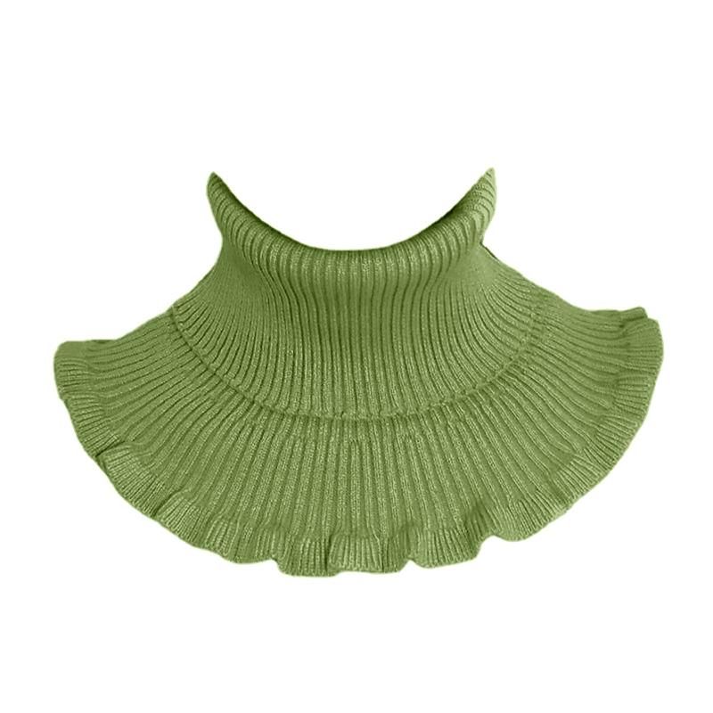 Women Winter Turtleneck Collar Solid Color Breathable-Beige