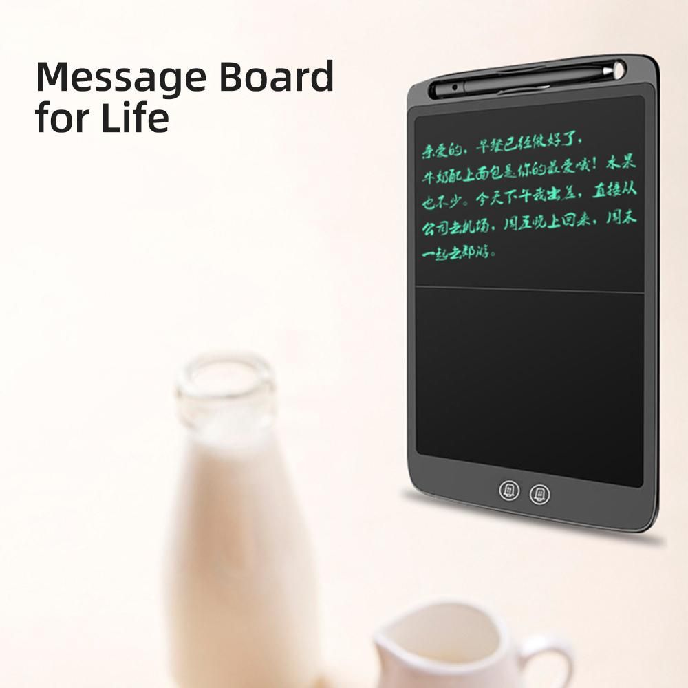 12 Inch LCD Writing Tablet Electronic Digital Drawing Board Ultra-Thin Writing Pad Split Screen One-Click Erase with Lock Button Gift for Children Adults Home Office School
