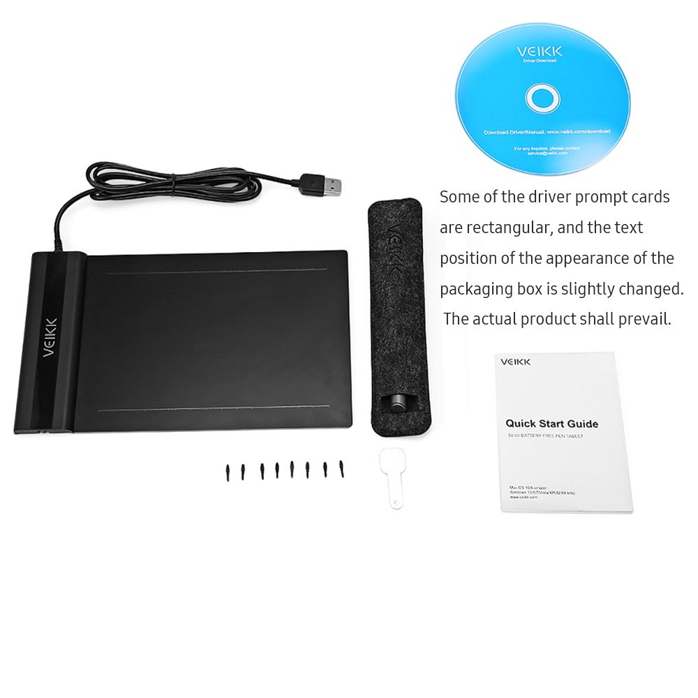 S640 Graphics Digital Tablet With Battery-free Pen