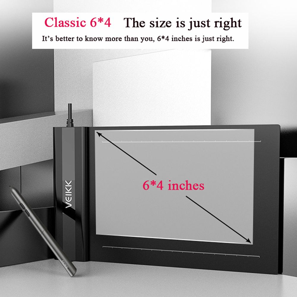 S640 Graphics Digital Tablet With Battery-free Pen