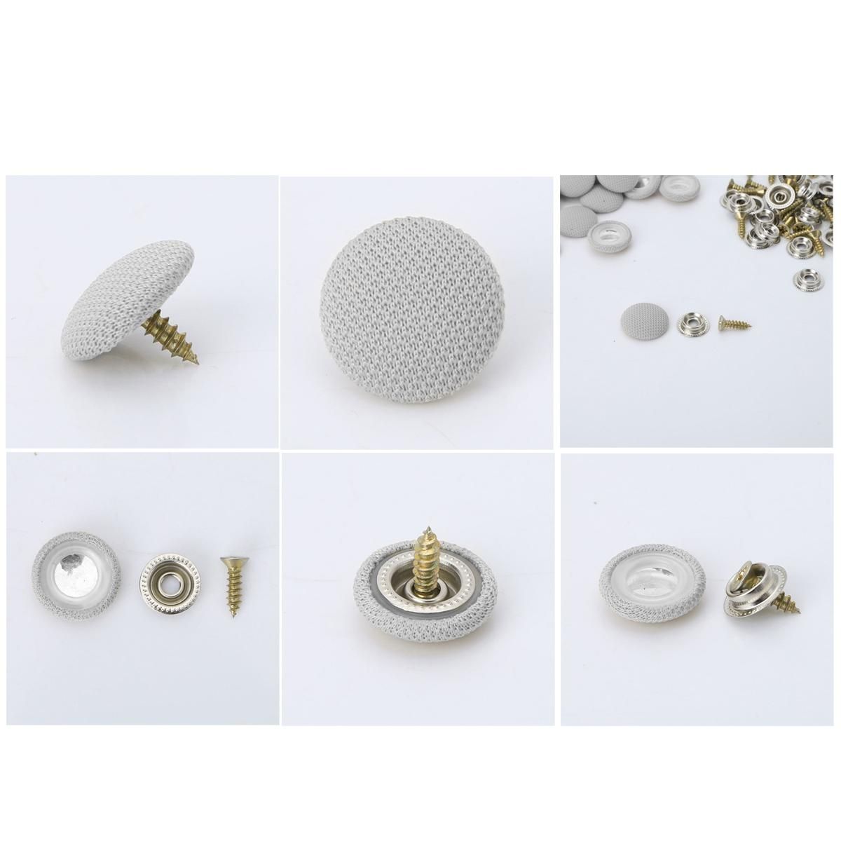 60Pcs Diy Roof Lining Repair Kit Fix Sagging Headliner Pin Buckle Screw No Glue for TruckCar Screw Ceiling Repair Gray