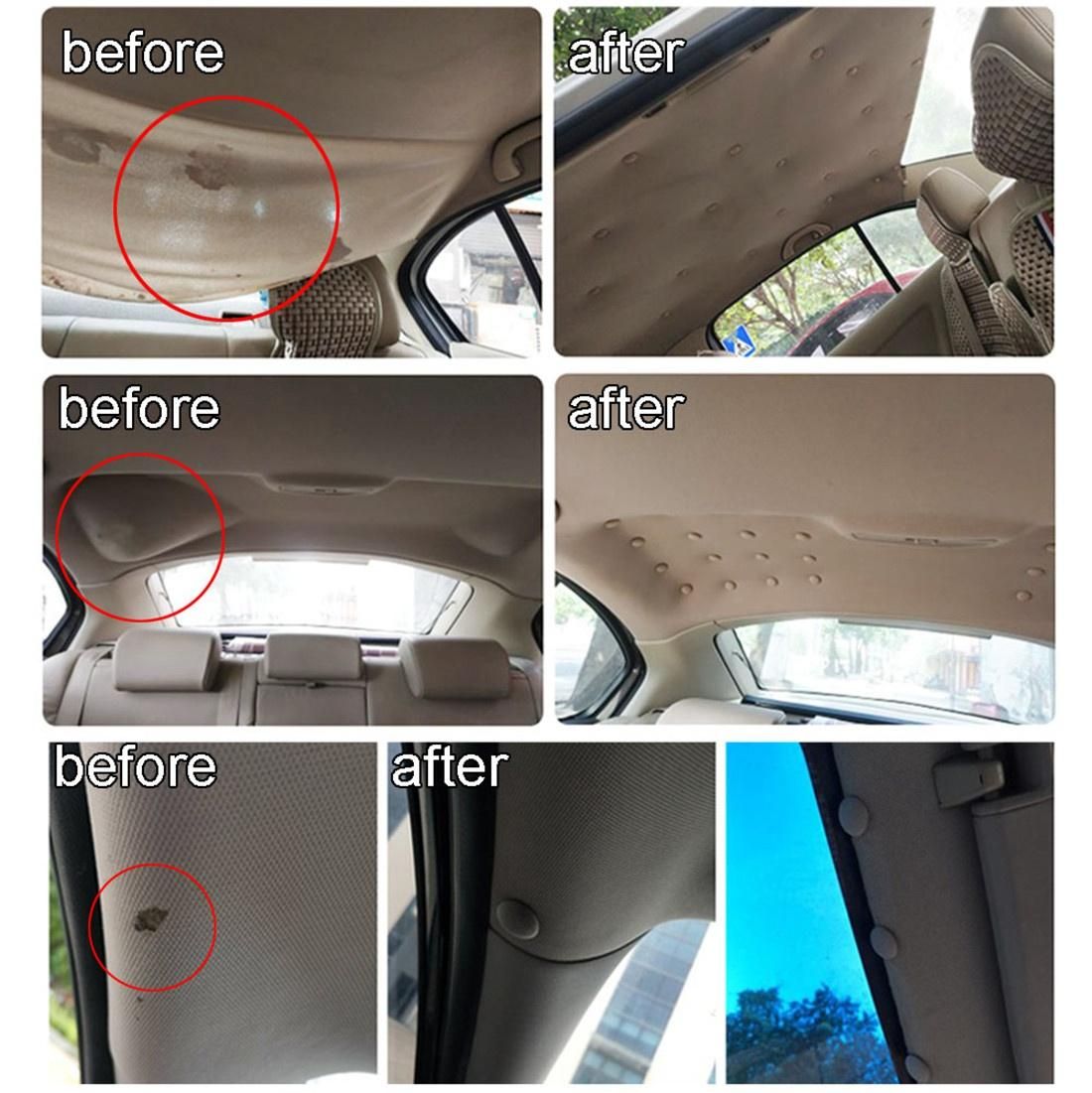 60Pcs Diy Roof Lining Repair Kit Fix Sagging Headliner Pin Buckle Screw No Glue for TruckCar Screw Ceiling Repair Gray