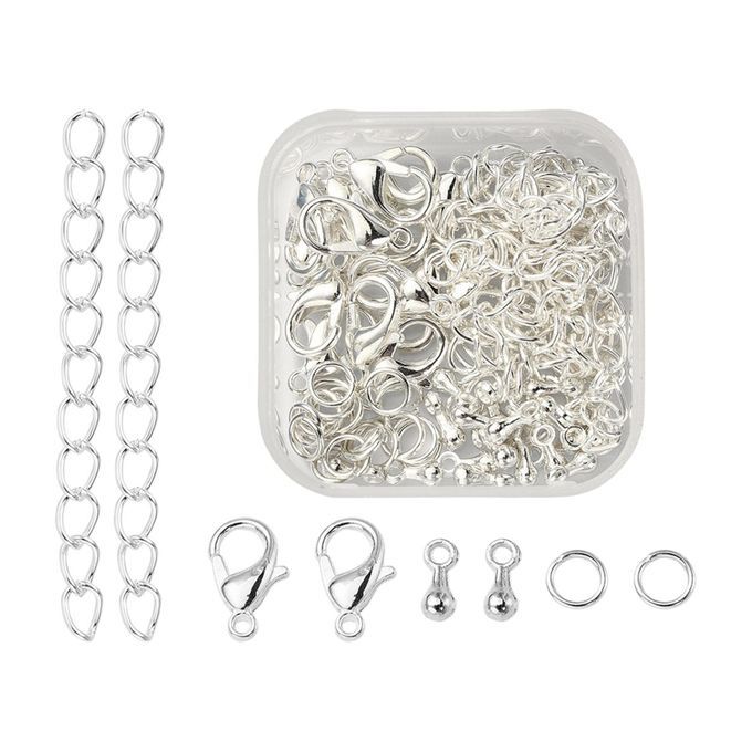 80x Jewelry Making DIY Accessories Bracelet Clip Closure Light Silver