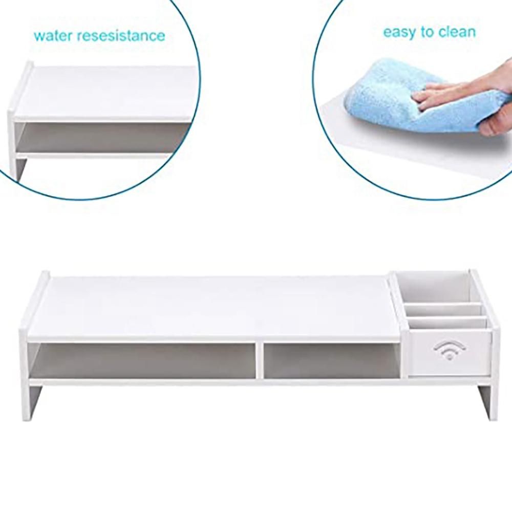 Computer Monitor Stand Desk Storage Box Drawer Rack