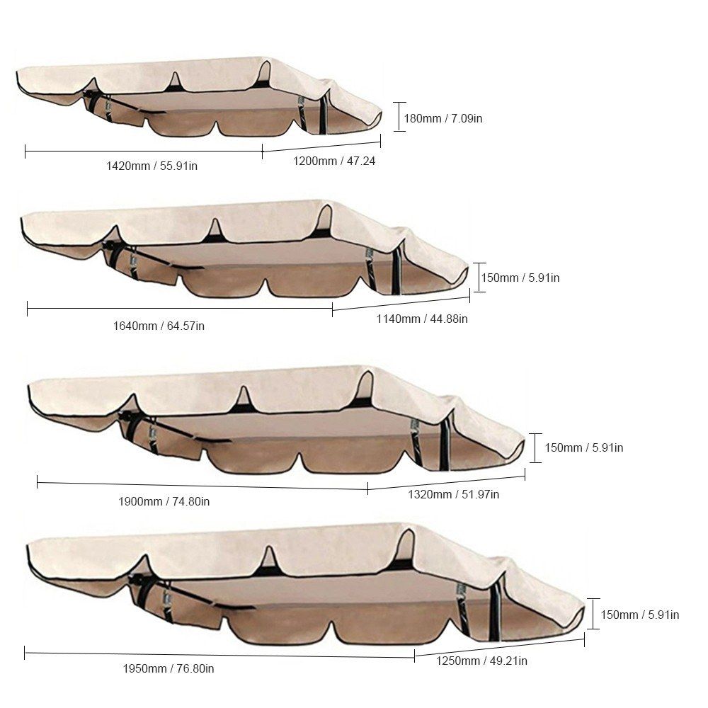 Waterproof Cover Garden Canopy Swings Replacement Outdoor