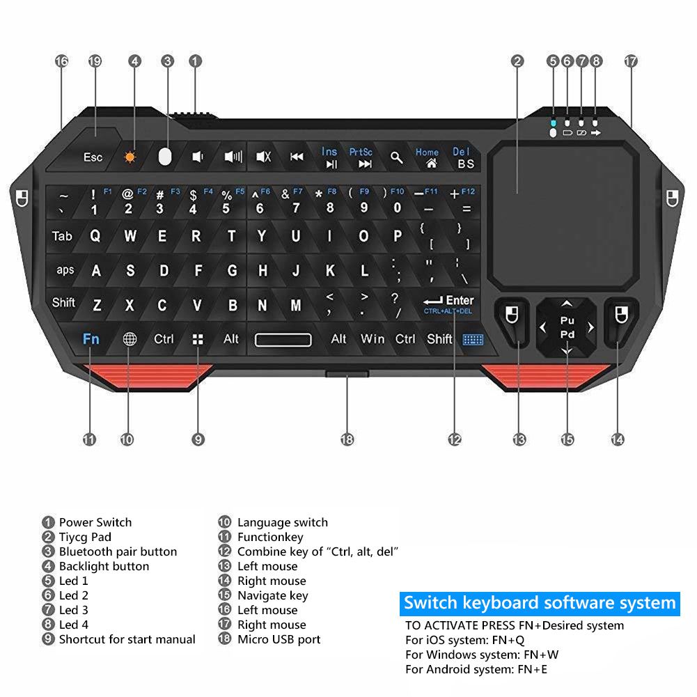 Bt05 Wireless Keyboard Mini Bluetooth Wireless Keyboard For