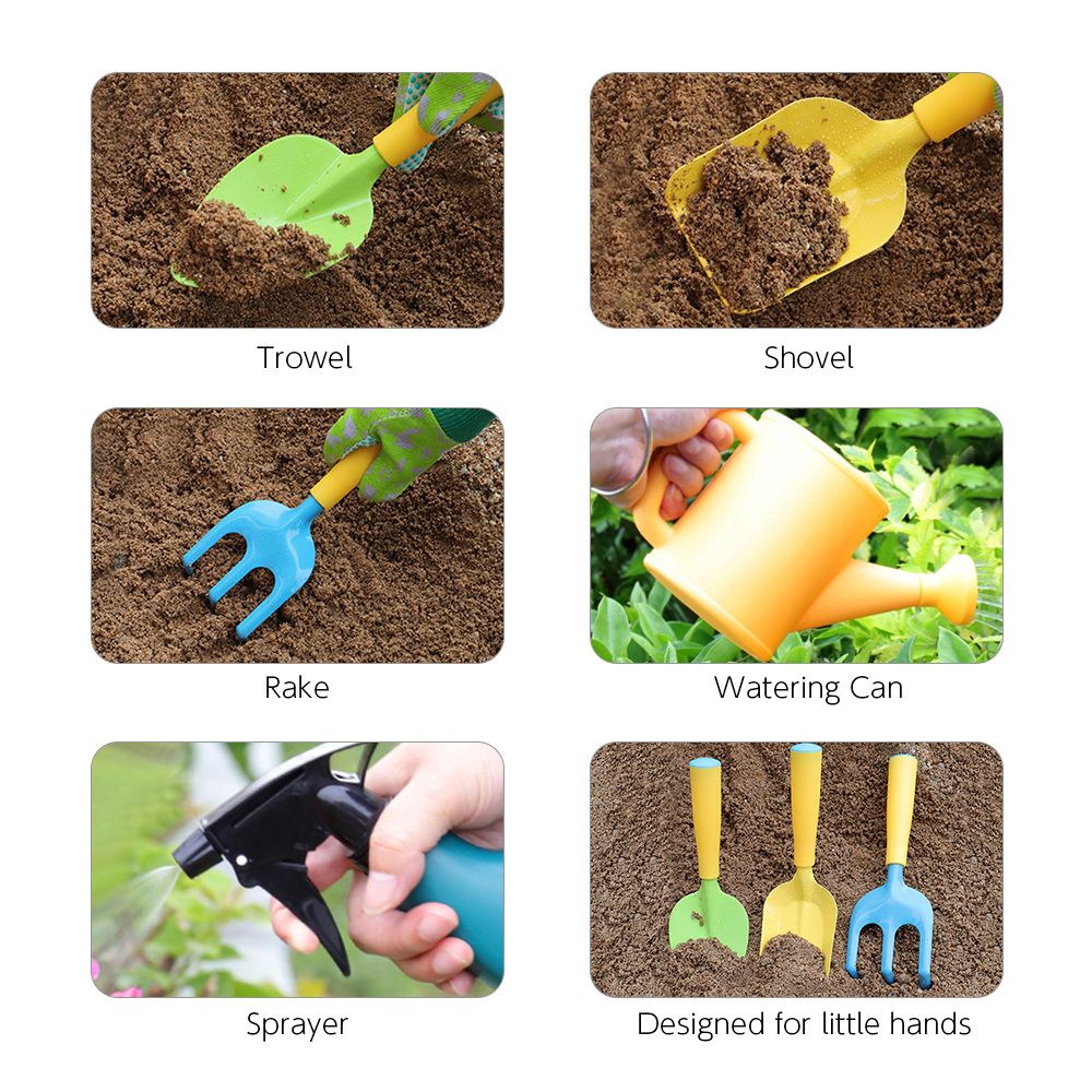 Kids Gardening Tools Set 14 Pcs Garden Kit With Storage Bag,
