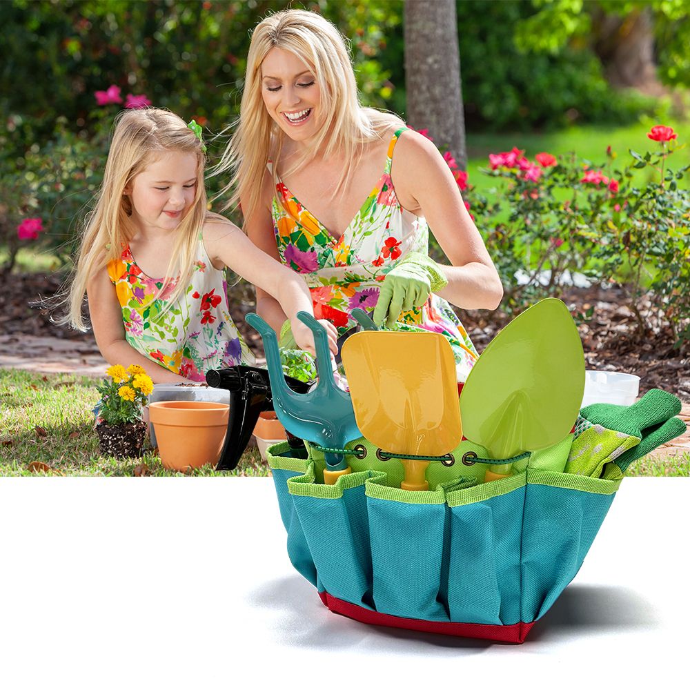 Kids Gardening Tools Set 14 Pcs Garden Kit With Storage Bag,