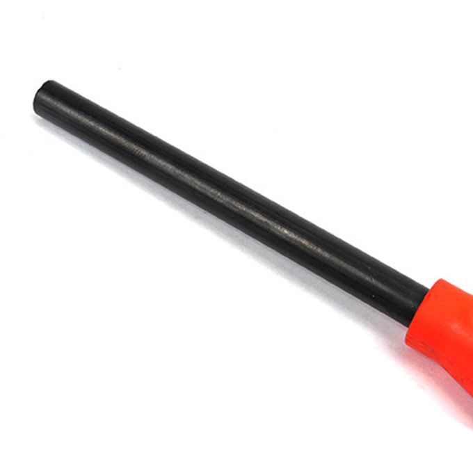 Survival Equipment Full Length Solid Flint Waterproof Fire Magnesium Rod-Orange&Black