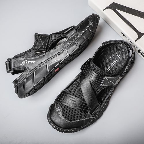 Big Size Mens Outdoor Hiking Water Shoes-Black