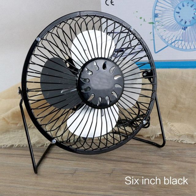USB Desk Fan Metal Mute Mini Table Portable Travel Fan