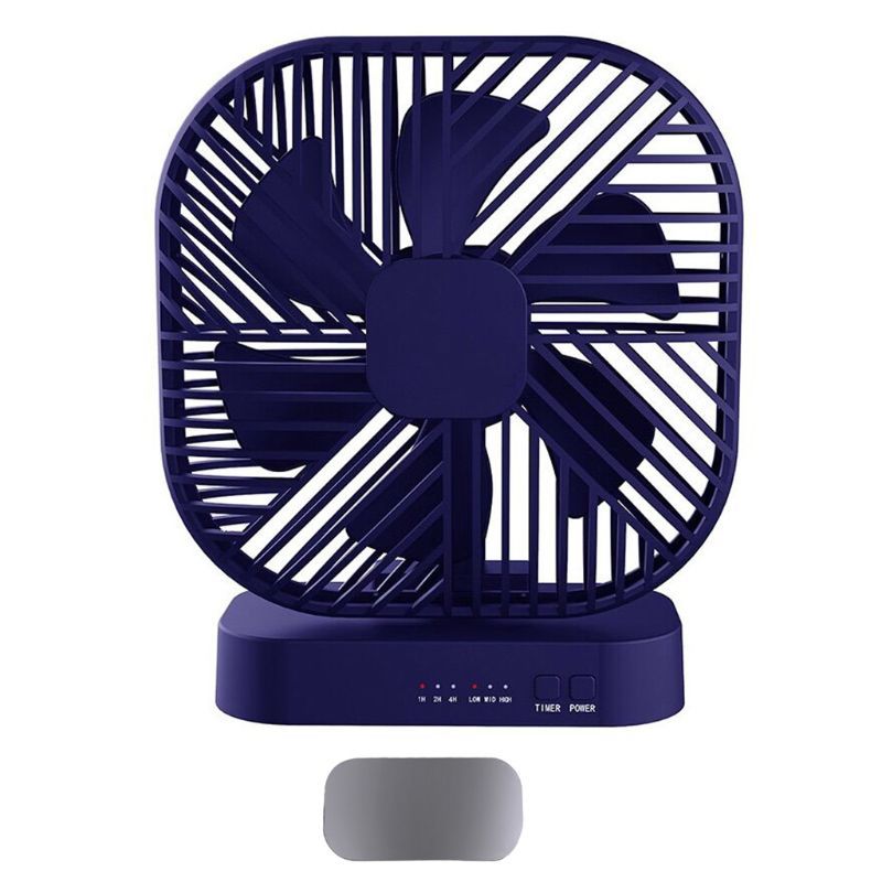 Magnetic Mini Fan USB Or 4x AA Battery Powered Desk Fan With 3 Speed Timing Function Personal Fans For Camping Office Magnetic