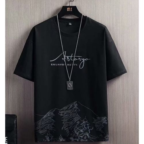 Printed Summer Trend Short-sleeved T-shirt Suit Men's Summer Ice Feeling