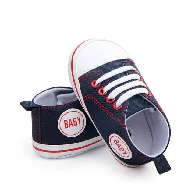 Unisex Newborn Baby Soft Soles Crib Sneakers - Black