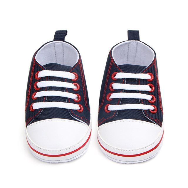 Unisex Newborn Baby Soft Soles Crib Sneakers - Black