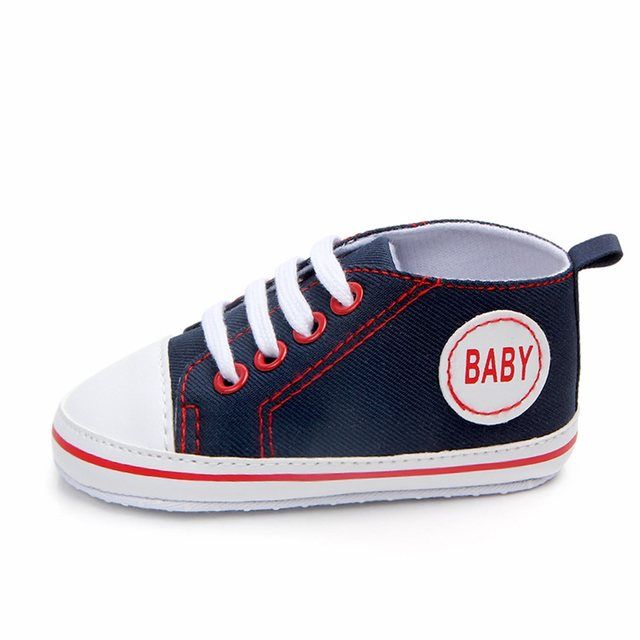 Unisex Newborn Baby Soft Soles Crib Sneakers - Black