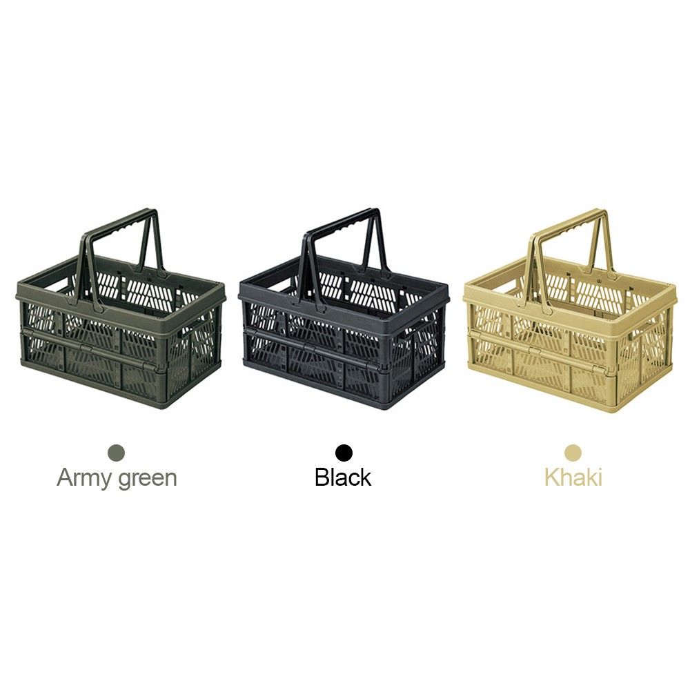 Collapsible Storage Crates With Handles Stackable Storage