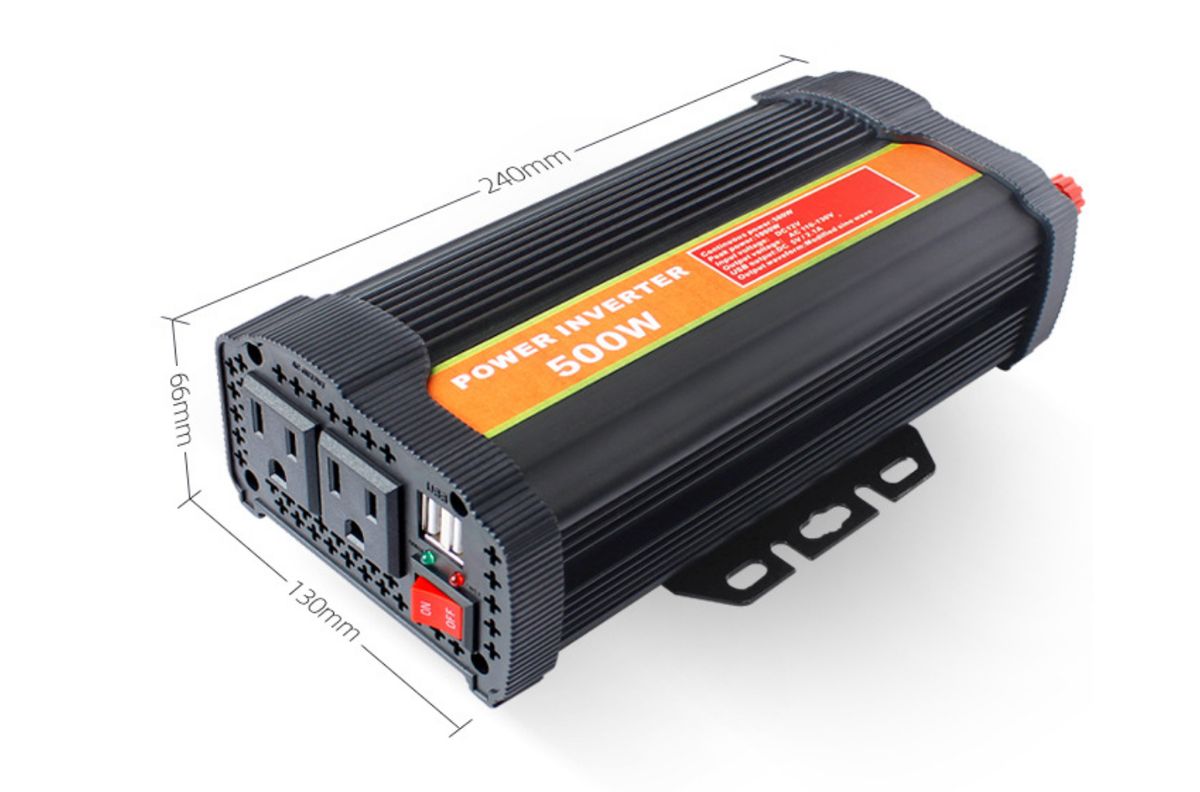Solar Power Inverter Car 500W Peak 12V DC To 110V AC