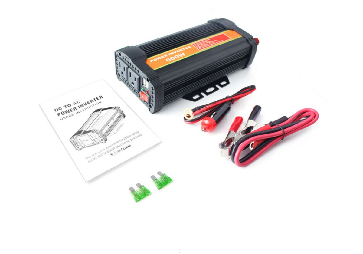 Solar Power Inverter Car 500W Peak 12V DC To 110V AC