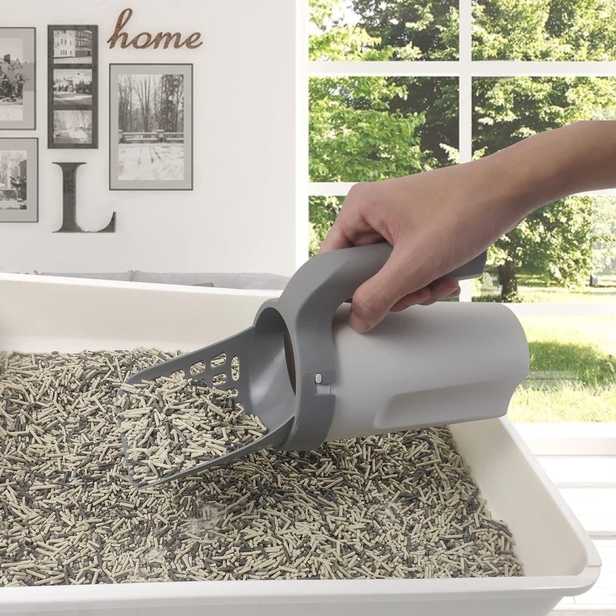 Cat Litter Shovel Self-cleaning Box Scoop Bags Set for Sandbox Tray Cats Supplies
