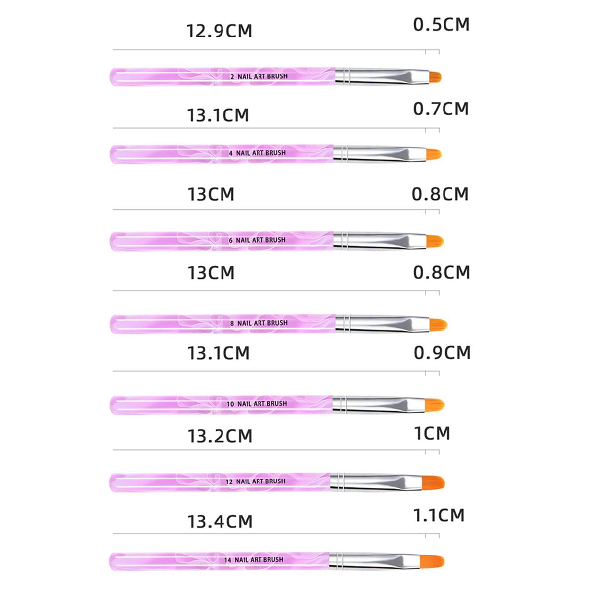 Nail Art Pen Brushes Set Mixed Nail Tools Acrylic Nail Brush