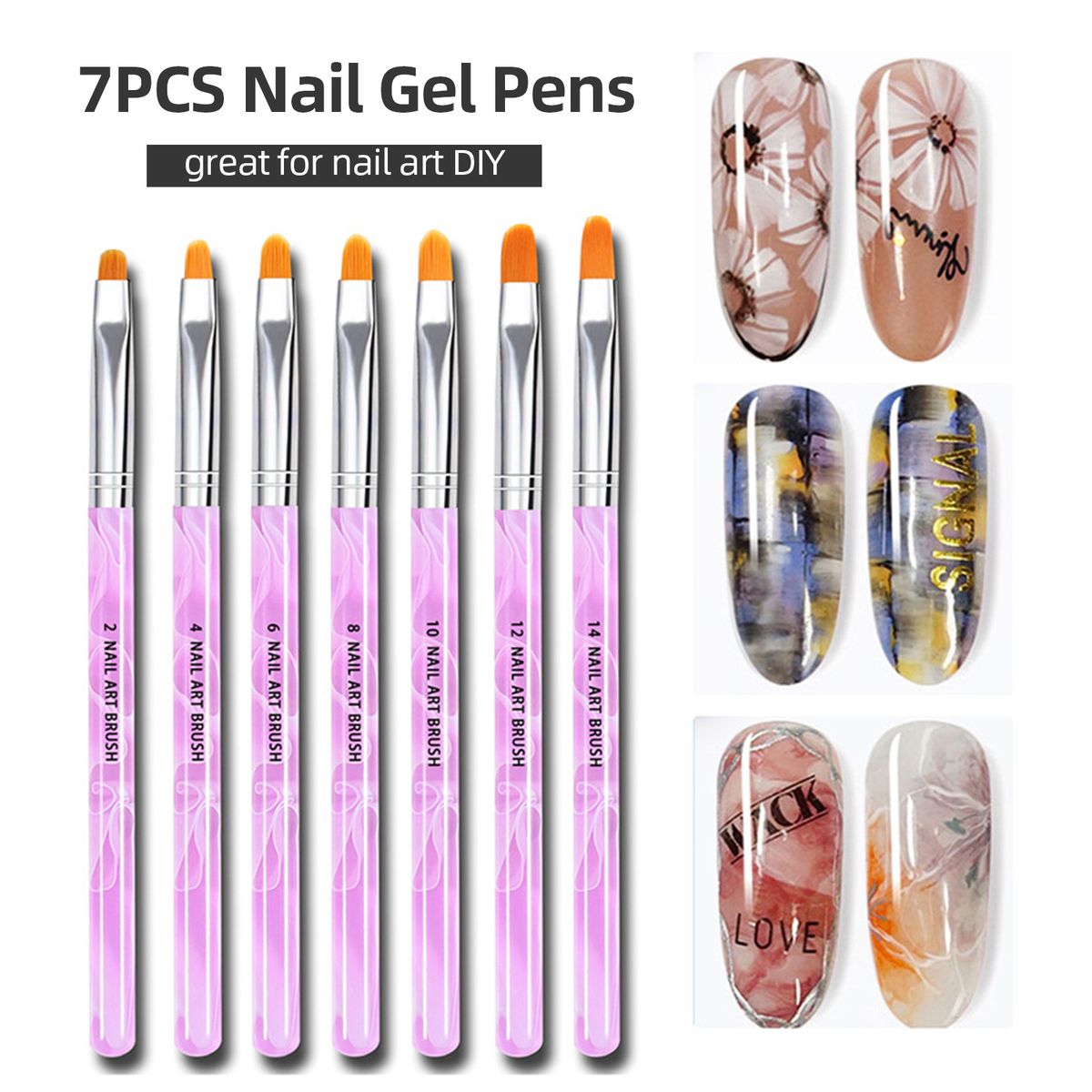Nail Art Pen Brushes Set Mixed Nail Tools Acrylic Nail Brush