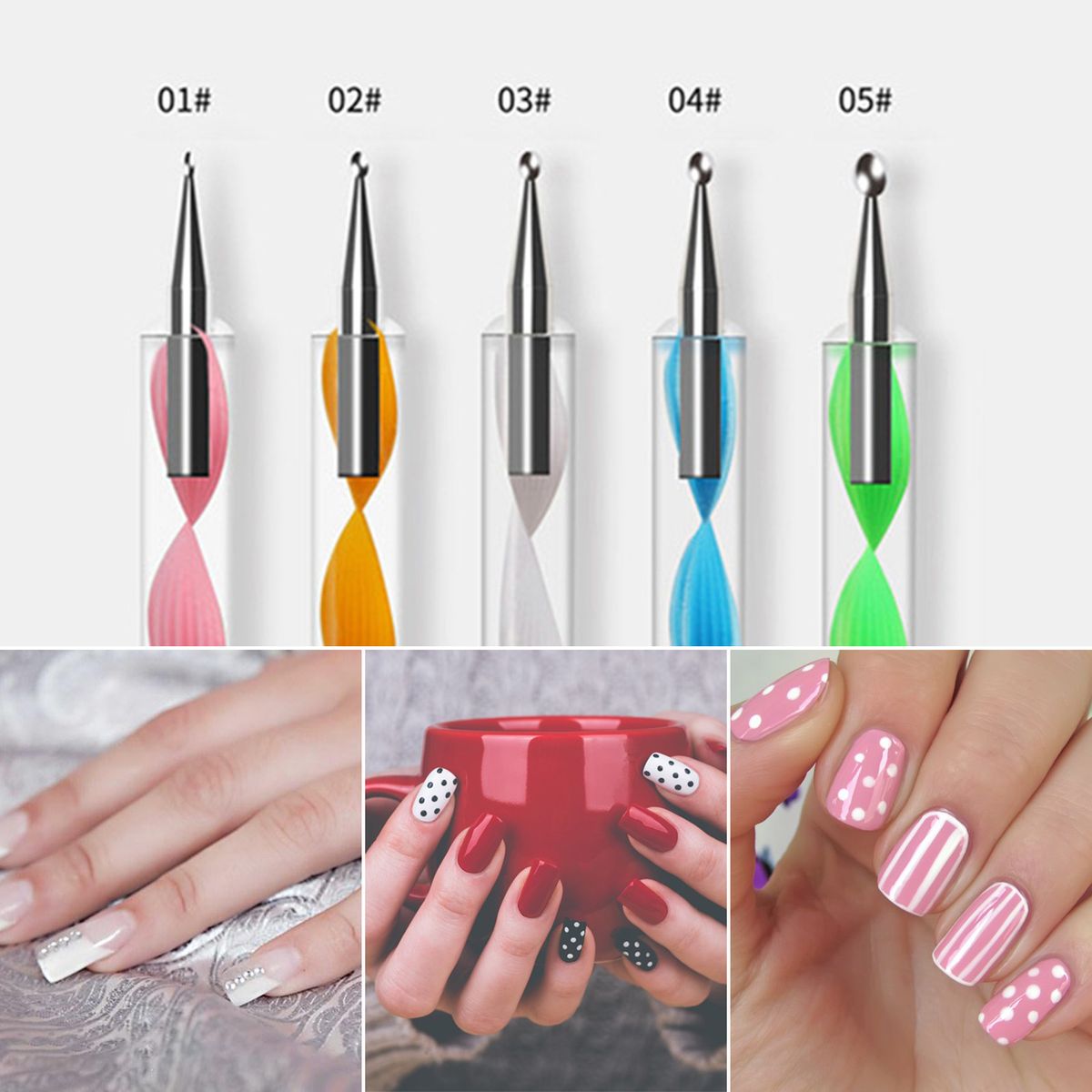 Nail Art Pen Brushes Set Mixed Nail Tools Acrylic Nail Brush