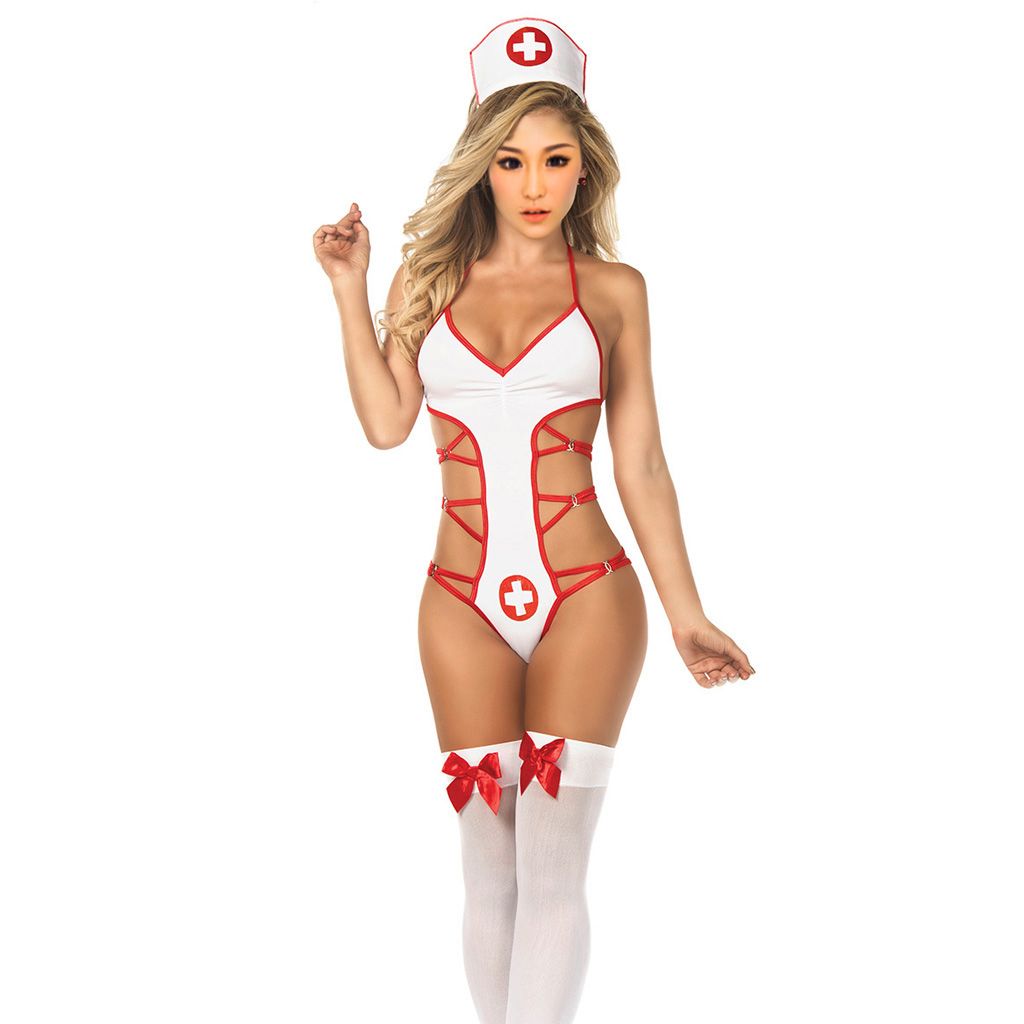 Womens Nurse Fancy Dress Up Costume Bedroom Outfit Lingerie Sexy