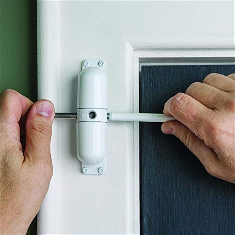 1 Set White Mounted Automatic Door Closer Door Door Closers