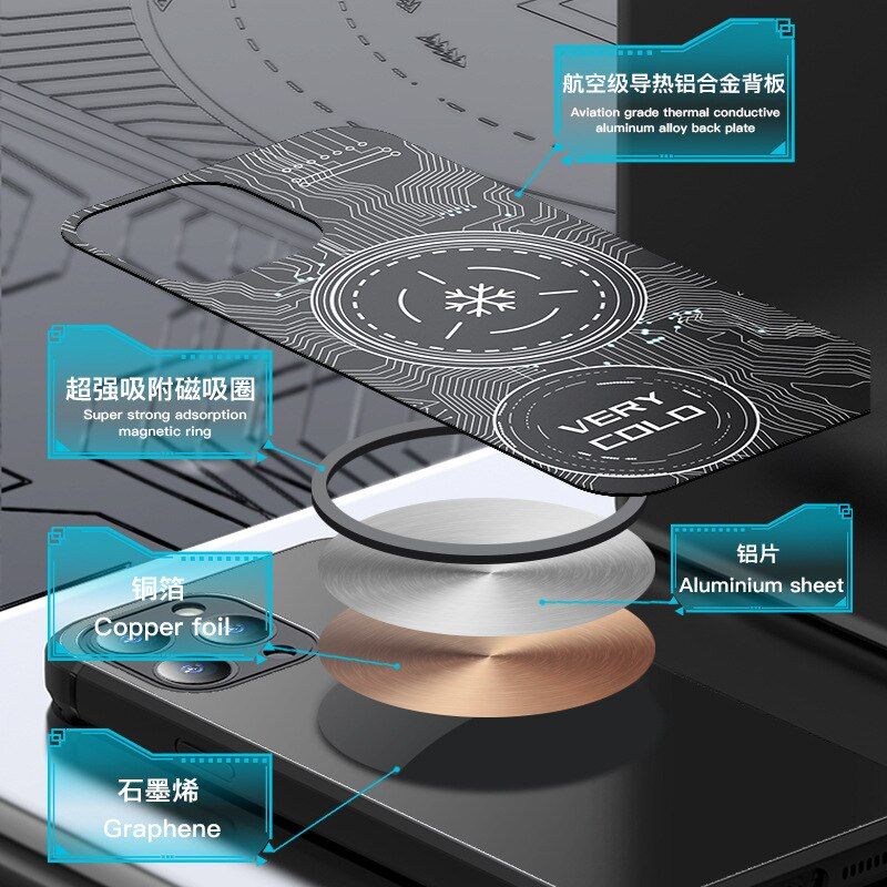 Case For 11 Iphone 11 Pro 11 Promax Cell Phone Cooling Case Game Mobile Phone Cooler Magsafe Phone Radiator Heatsink PUBG