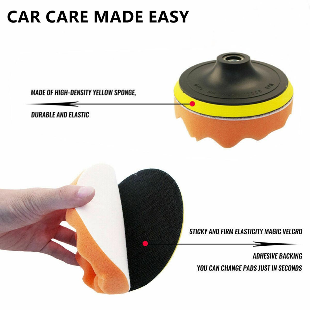 14Pcs Rotary Car Polisher 600W Buffer Sander Polishing