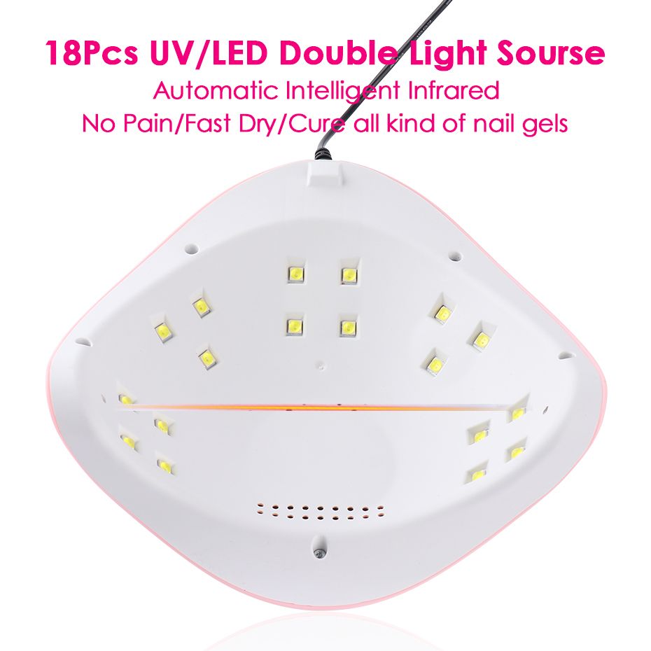 54W UV LED Nail Lamp Dryer For Manicure Lamps 18 LEDs