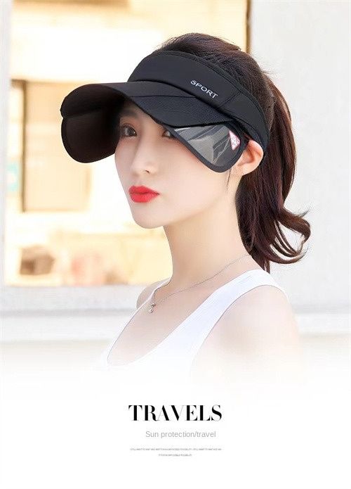 Sun Visor Hat Bicycle Sun Hat Outdoor Sports Hat With Retractable Side Sun Visor