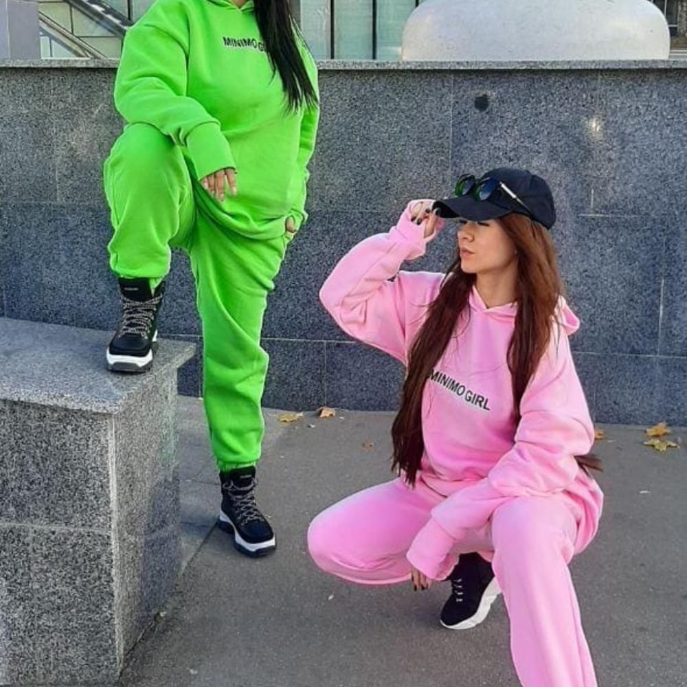 (RED)2021 Sport Wear Hoodies Women Streetwear Two Piece Set Tracksuit Outerwear Pullover Suits Fashion Outfits Ropa Mujer Invierno GRE