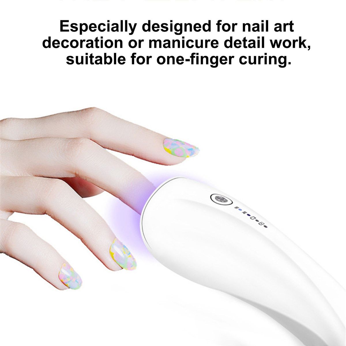 Handheld Nail Lamp Mini UV LED Nail Dryer 2 Timer Setting Quick-drying Rechargeable Manicure Lamp Nail Art Tool
