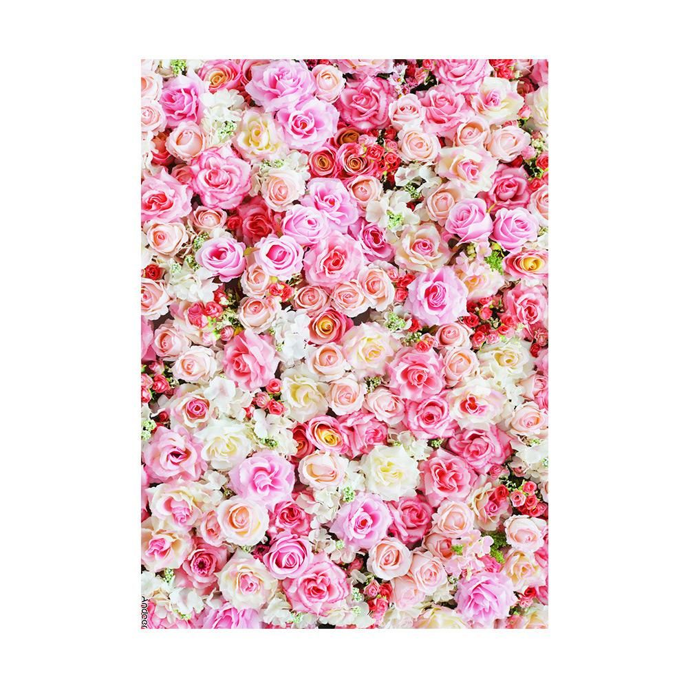 Andoer 1.5 * 2.1m/5 * 7ft Flower Photography Background Red Rose Wedding Backdrop Photo Studio Pros