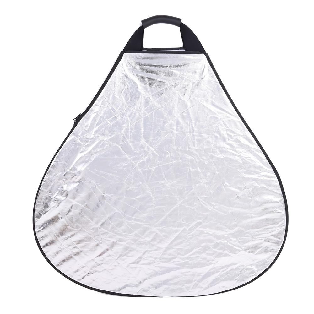 Andoer 30"/76cm Portable Handheld Triangle Collapsible 5in1 Multi Reflector with Gold/Sliver/White/Black/Translucent Colors for Photo Studio Photography