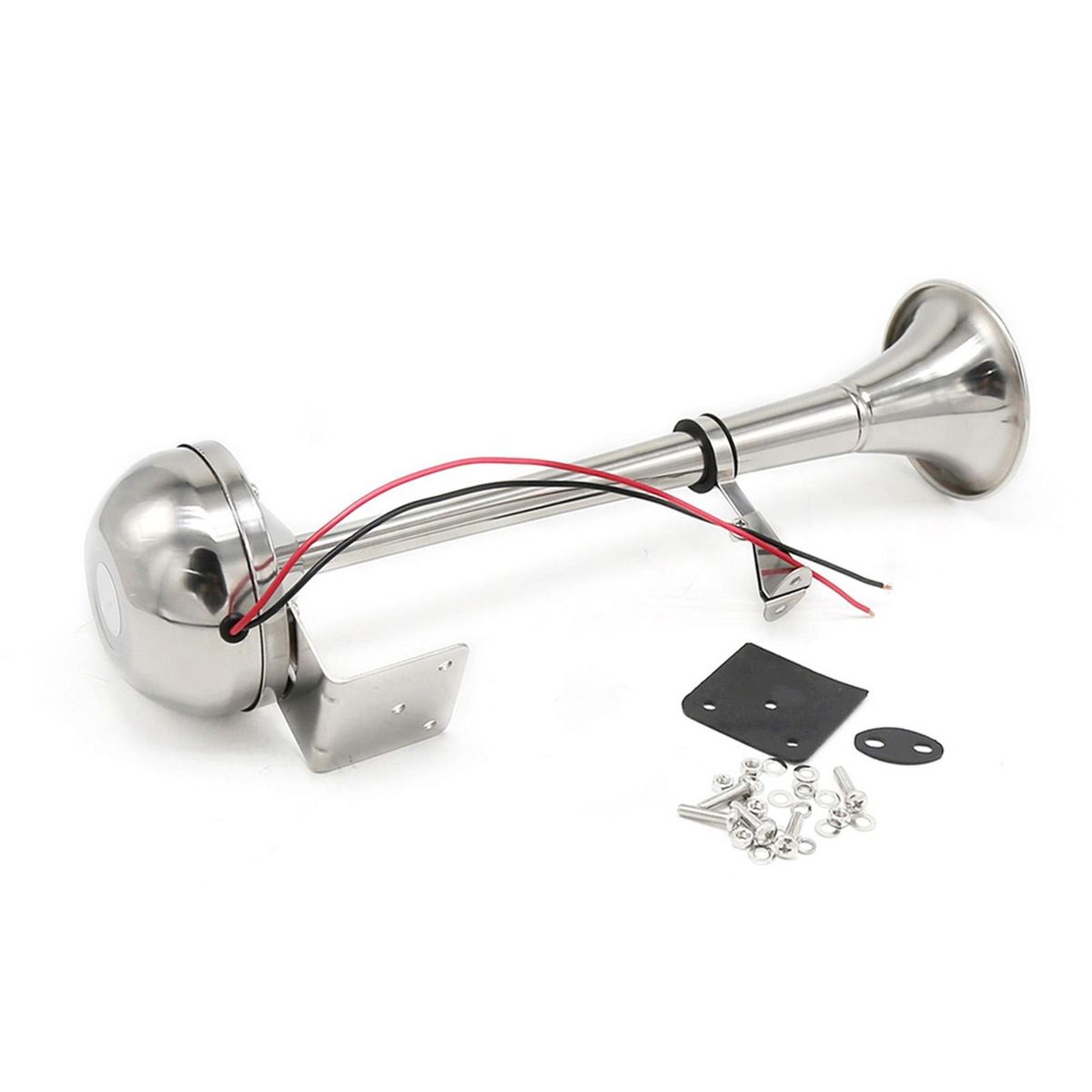 24V Single Trumpet Horn Marine Boat Air Horn 125dB Electric Air Horn for Truck Yacht Bus All 24V Vehicles
