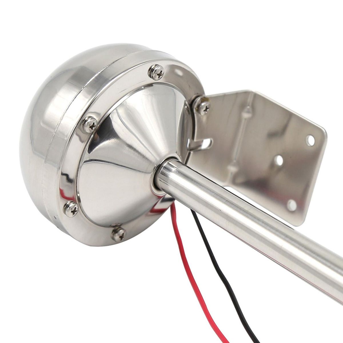 24V Single Trumpet Horn Marine Boat Air Horn 125dB Electric Air Horn for Truck Yacht Bus All 24V Vehicles