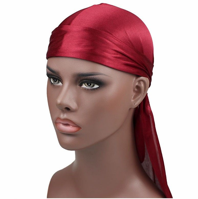 Premium Sliky Durag Bandana Unisex Wine Red