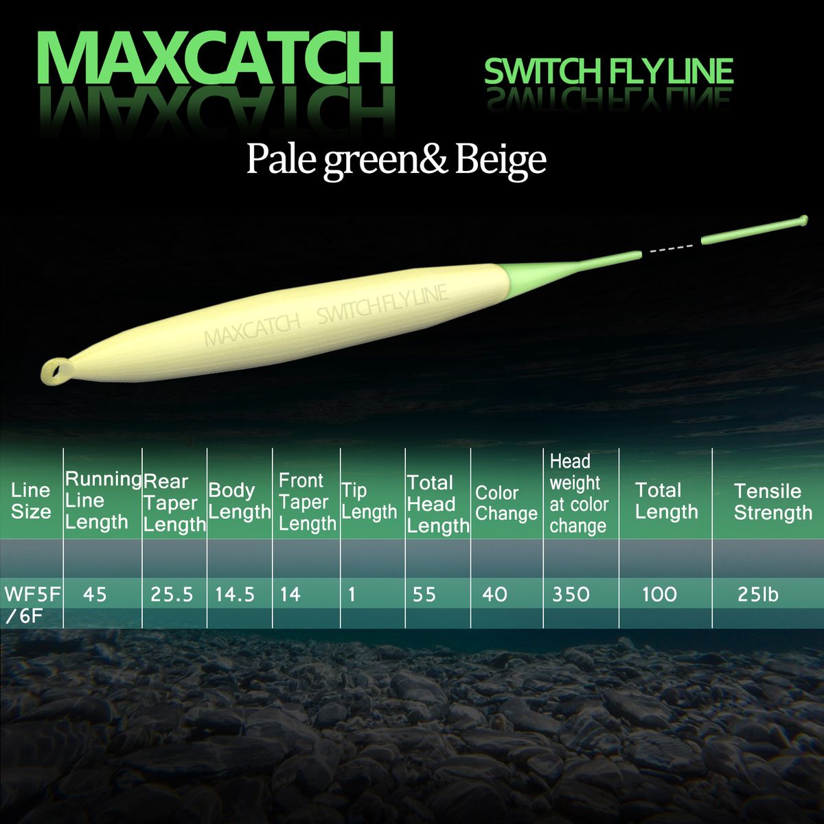 Real Switch Fly Fishing Line WF4/5/6/7/8F 100FT Double Color Weight Forward Floating