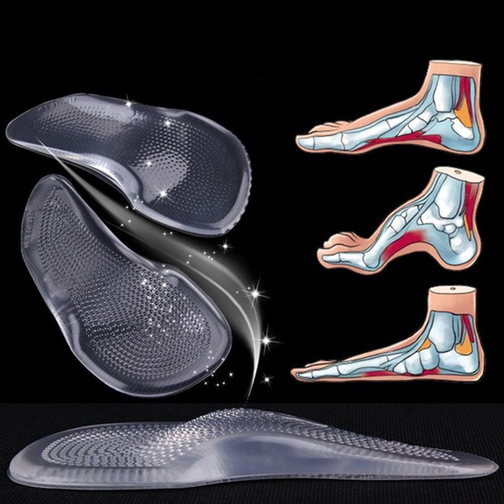 Silicone Flatfoot Corrector Shoe Pads Arch Support Insoles-