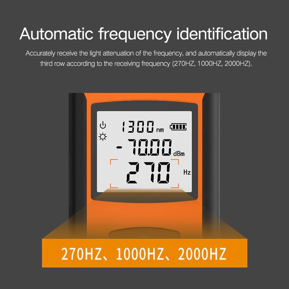 Portable Lightweight Optical Power Meter High Accurancy Rechargeable Optic Power Meter 7 Wavelengthes