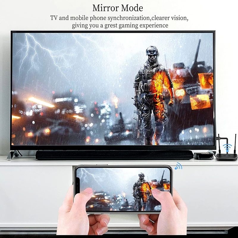 50M Wireless HDMI-compatible Video Transmitter Receiver Kits Extender Display Adapter Dongle 5G For TV Stick Projector Switch PC Model 2 Only RX