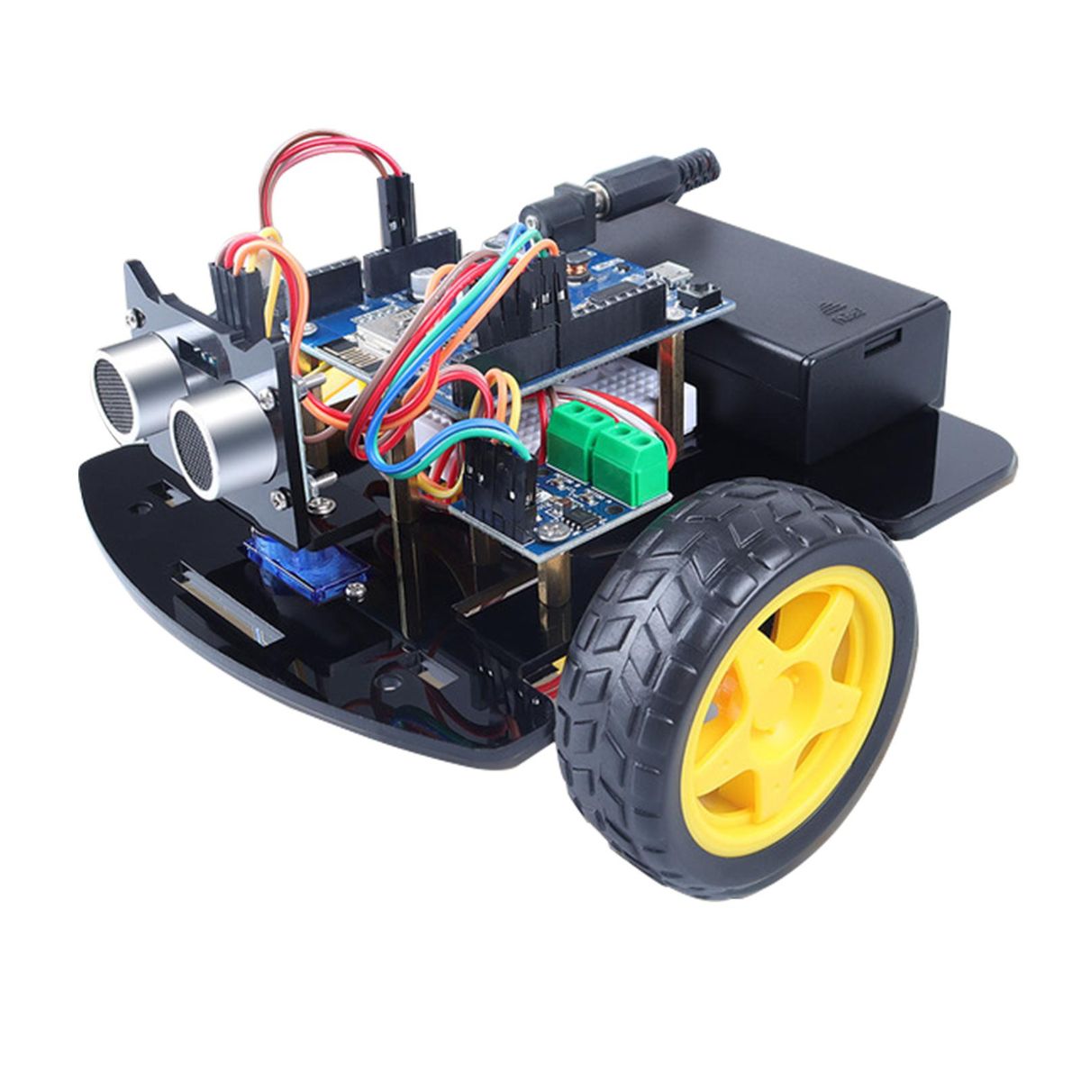 Smart Robot DIY Kit Intelligent Programmable Robot Kit with Arduino System Obstacle Avoidance Tracking STEM Wireless Vehicle Direction Control for Boys Girls Christmas Educational Gift