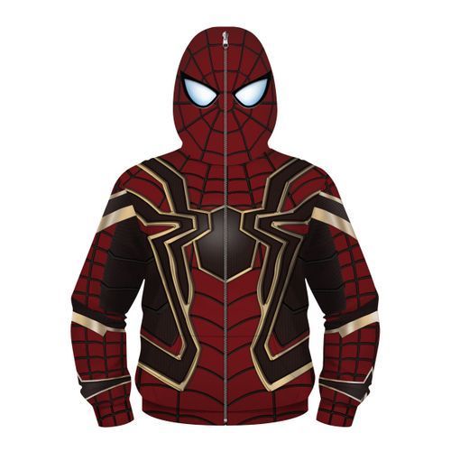 Children's Spiderman Zipper Long Sleeve Sweatshirt---BFV011
