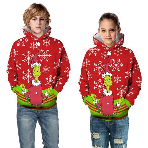 Children's Christmas Hooded Sweater---TZ297