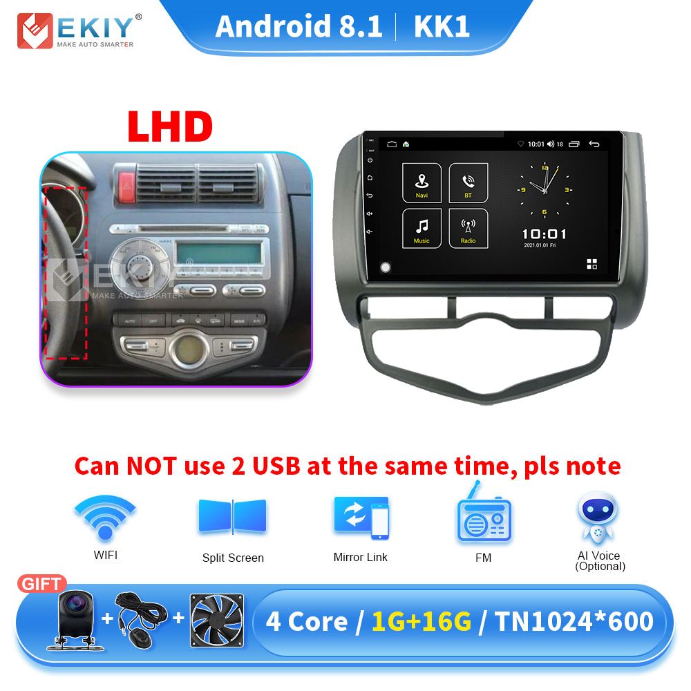 KK5 Android 10 Car Radio For HONDA JAZZ City 2002-2007